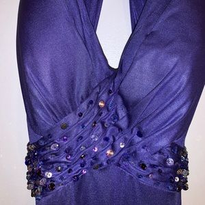 Purple Backless Strappy Prom Dress!